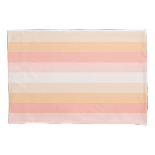 Modern blush pink striped  pillow case