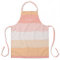 Modern blush pink striped script name kids apron