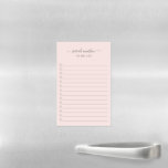 Modern Blush Pink To Do List Elegant Magnetic Dry Erase Sheet<br><div class="desc">Elegant to do list magnetic dry erase sheet in blush pink featuring your name with swashes in a gray handwritten script calligraphy along with a checklist.  A simple and feminine design that is great for a teacher or a small business owner.</div>