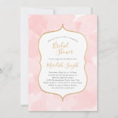 Modern Blush Pink Watercolor Bridal Shower Invitation (Front)