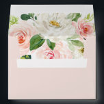 Modern blush pink watercolor floral envelope<br><div class="desc">a lovely floral design for your invitation envelopes. The Navy blue color on this envelope can be personalized.</div>