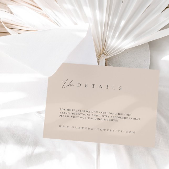 Modern Blush Pink Wedding Details Enclosure Card (Modern Blush Pink Wedding Details Enclosure Card)
