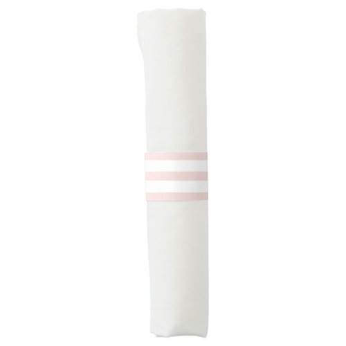 Modern blush pink white horizontal stripes chic napkin bands
