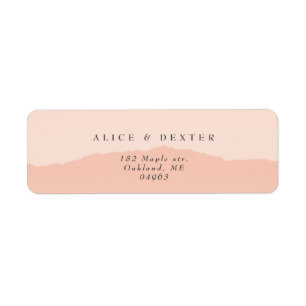 Modern Blush Rose Couple Wedding Label