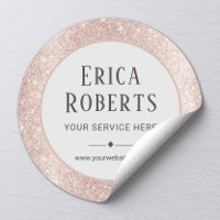 Modern Blush Rose Gold Glitter Beauty Salon