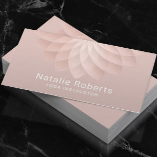 Modern Blush Rose Gold Spiral Floral Beauty SPA Business Card