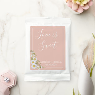 Modern  Blush & White Daisies Wedding  Lemonade Drink Mix