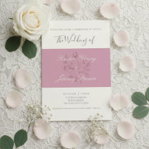 Modern Blushing Rose Botanical Wedding 