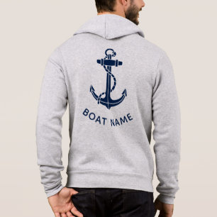 Modern Boat Anchor Beach Swag Hoodie