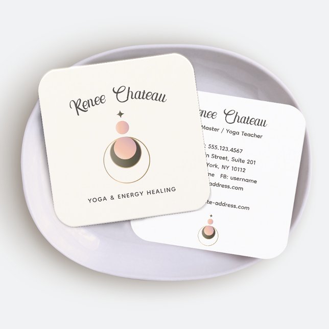 Modern Bobo Celestial Moon Star Business Card (Creator Uploaded)