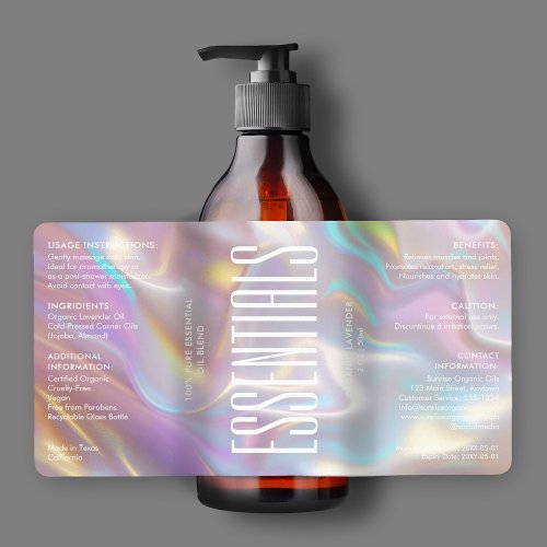 Modern Body Bath Holographic Ingredients Beauty  Label