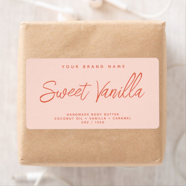Modern body butter simple elegant cosmetics label (Insitu)