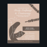 Modern Body Contouring Body Sculpting Massage B Flyer<br><div class="desc">Body Contouring & Body Sculpting for Massage Therapist -Wood Therapy Business Cards</div>