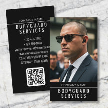 Modern Bodyguard Services Minimalist Photo QR Code