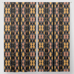 Modern Bogolan Mudcloth Stripe Print Blackout Curtains