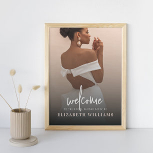 Modern Bohemian Bridal Shower Photo Welcome Sign
