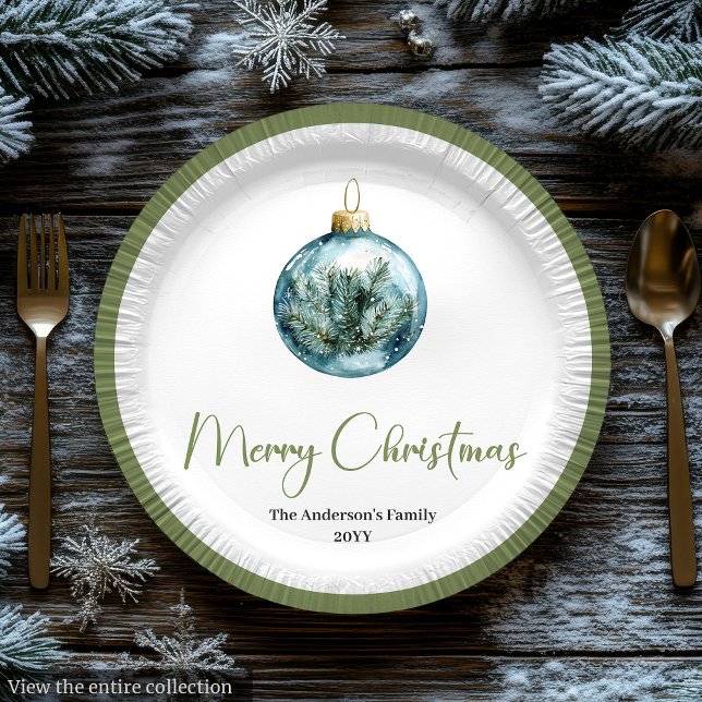 Modern Bohemian Christmas Tree in Watercolor Plate (Modern Bohemian Christmas Tree in Watercolor Plate

)