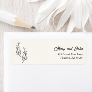 Modern Bohemian Desert Romance Address Label
