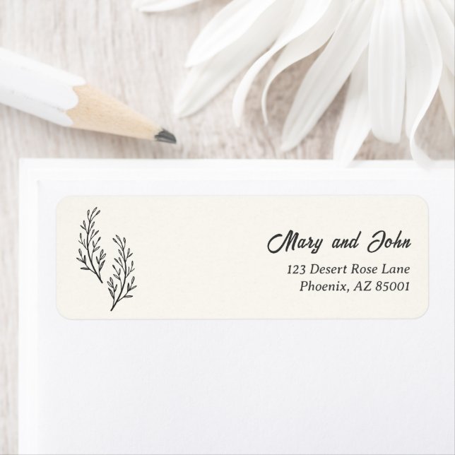 Modern Bohemian Desert Romance Address Label (Insitu)