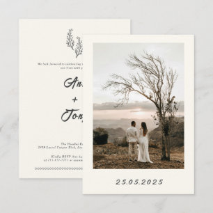 Modern Bohemian Desert Romance Wedding Invitation