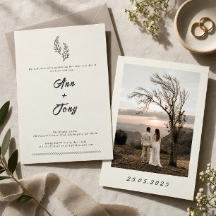 Modern Bohemian Desert Romance Wedding Invitation