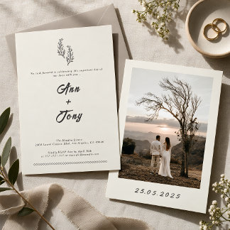 Modern Bohemian Desert Romance| Wedding Invitation