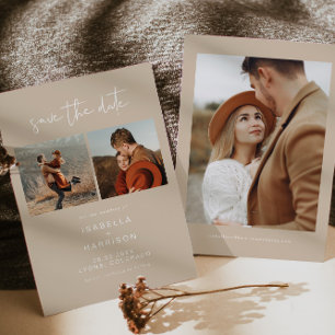 Modern Bohemian Photo Save the Date Invitation