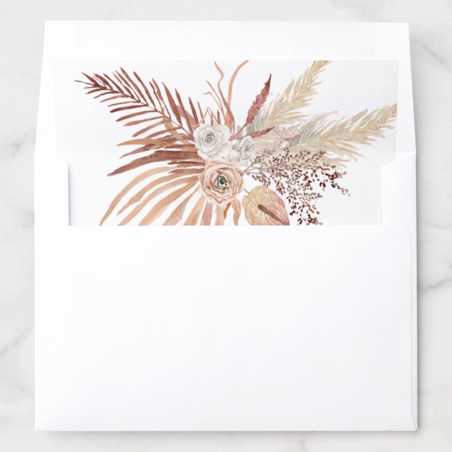 Modern Bohemian Rustic Wedding Envelope Liner (In Envelope)