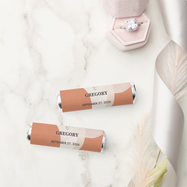 Modern Bohemian Terracotta Abstract Wedding  Breath Savers® Mints (Wedding)