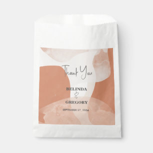 Modern Bohemian Terracotta Abstract Wedding  Favor Bag