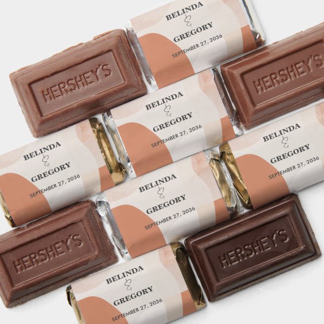 Modern Bohemian Terracotta Abstract Wedding   Hershey's Miniatures (Assorted)