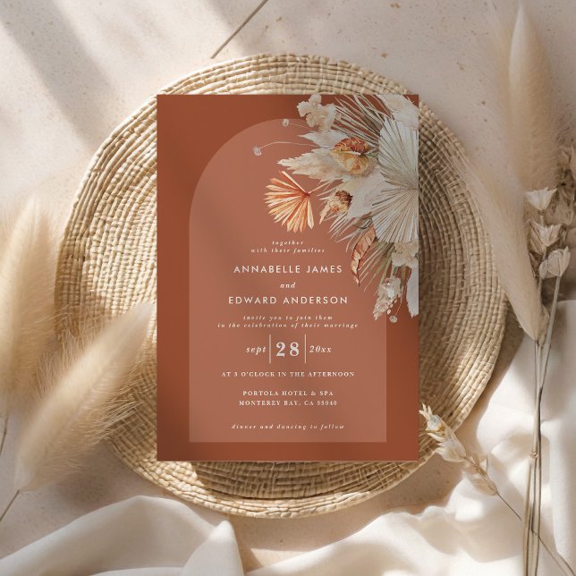 Modern bohemian terracotta pampas grass wedding (Creator Uploaded)
