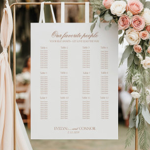 Modern Bohemian wedding seating charts Foam Board