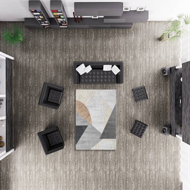 Modern Boho Abstract Art Geometric Shapes Pattern Rug (Creator Uploaded)