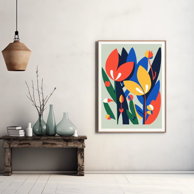 Modern Boho Abstract Botanical Flower Poster  (Creator Uploaded)