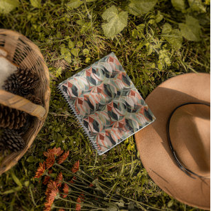 Modern Boho Abstract   Monogram Notebook Journal