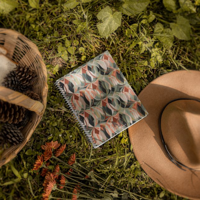 Modern Boho Abstract | Monogram Notebook Journal (Creator Uploaded)