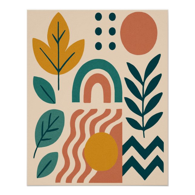 Modern Boho Abstract Nature Wall Art (Front)