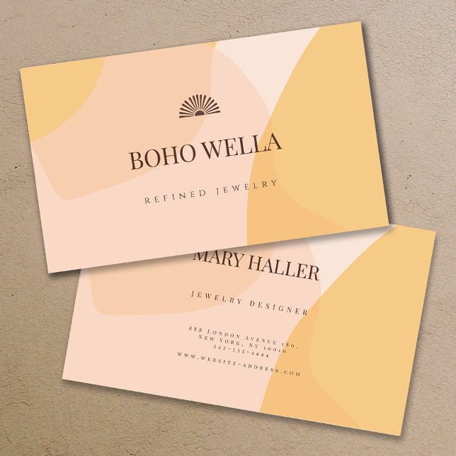 Modern Boho Abstract Shapes Business Card (Creator Uploaded)