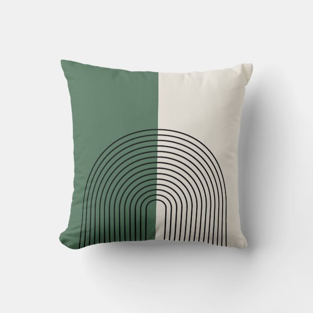 Modern Boho Abstraction Throw Pillow (Front)