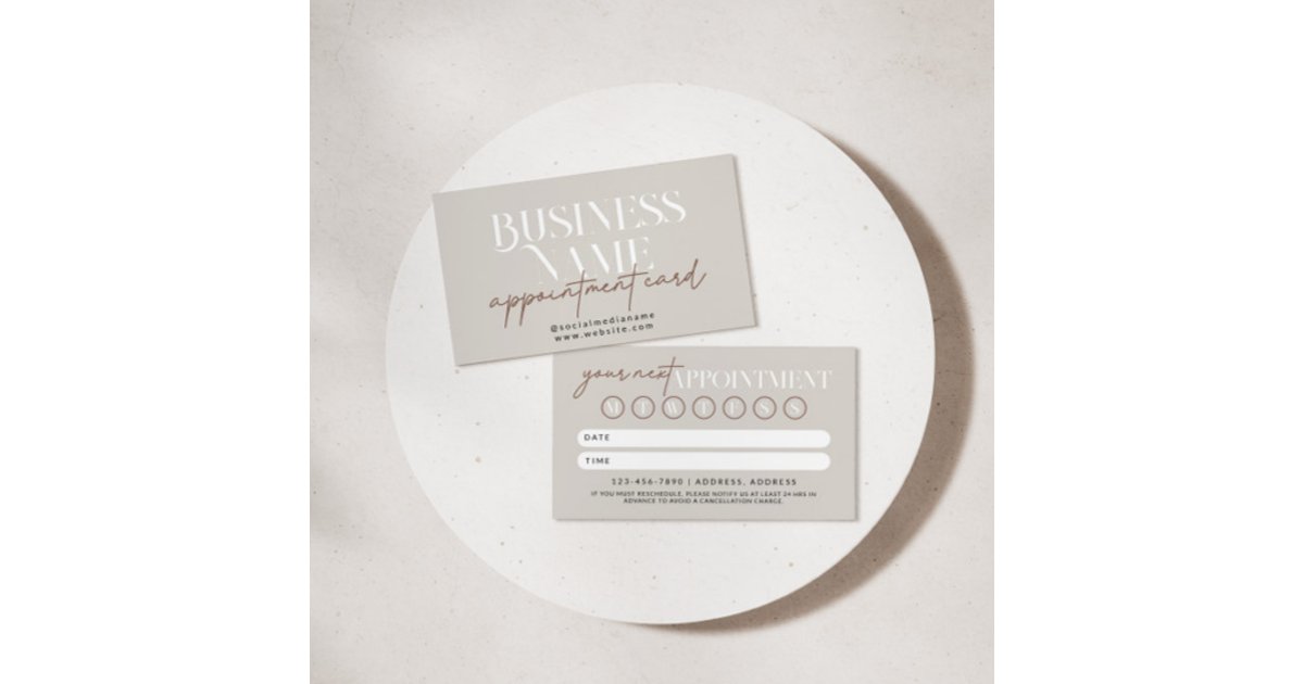 Modern Boho Appointment Reminder Card | Zazzle