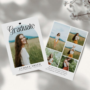 Modern Boho Arch 6 Photos Graduation Announcement