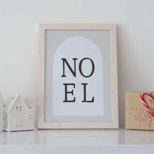 Modern Boho Arch  Beige Noel Wall Art Print