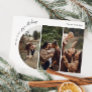 Modern Boho Arch Joy In All Things Three Photo Holiday Card