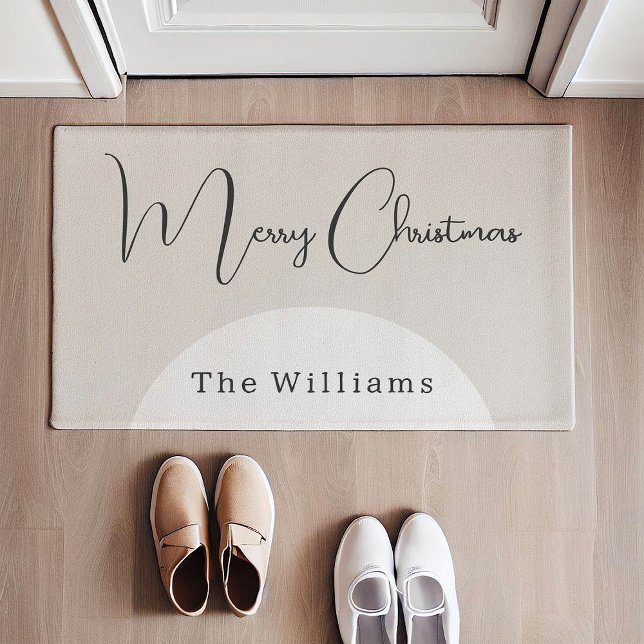 Modern Boho Arch Merry Christmas Doormat (Creator Uploaded)