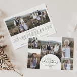 Modern Boho Arch Multi Photo Family News Christmas Holiday Card<br><div class="desc">This modern boho arch multi photo family news Christmas holiday card is the perfect simple holiday greeting. The bohemian black and white design features unique industrial lettering typography with minimalist vintage style. Personalize the front of the card with 6 photos, your family name and the year. Include 2 additional photos,...</div>