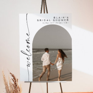 Modern Boho Arch Photo Bridal Shower Welcome Foam Board