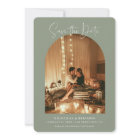 Modern Boho Arch Photo Sage Green Wedding Monogram