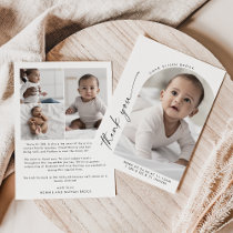 Modern Boho Arch Thank You Photo Birth Announcement