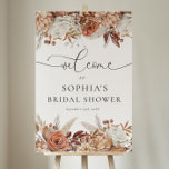 Modern Boho Autumn Floral Bridal Shower Welcome  Foam Board<br><div class="desc">This elegant collection of stationary and décor features hand-painted watercolor flowers in shades of burnt orange,  creamy peach and salted caramel. They are accented by classic and modern lettering making this the ultimate collection for the perfect fall wedding.</div>